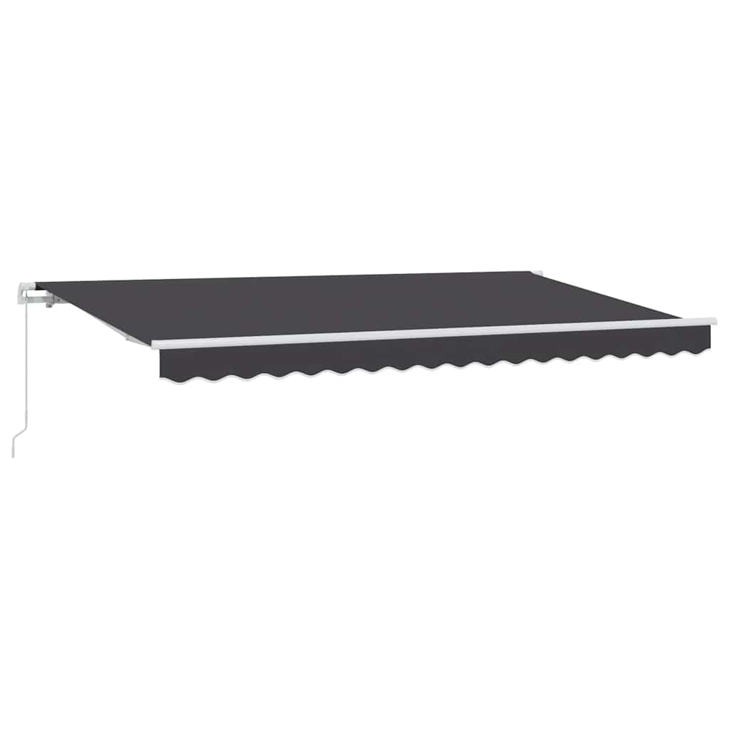 vidaXL Αναδιπλούμενη τέντα Ανθρακί 400 x 200 cm ύφασμα