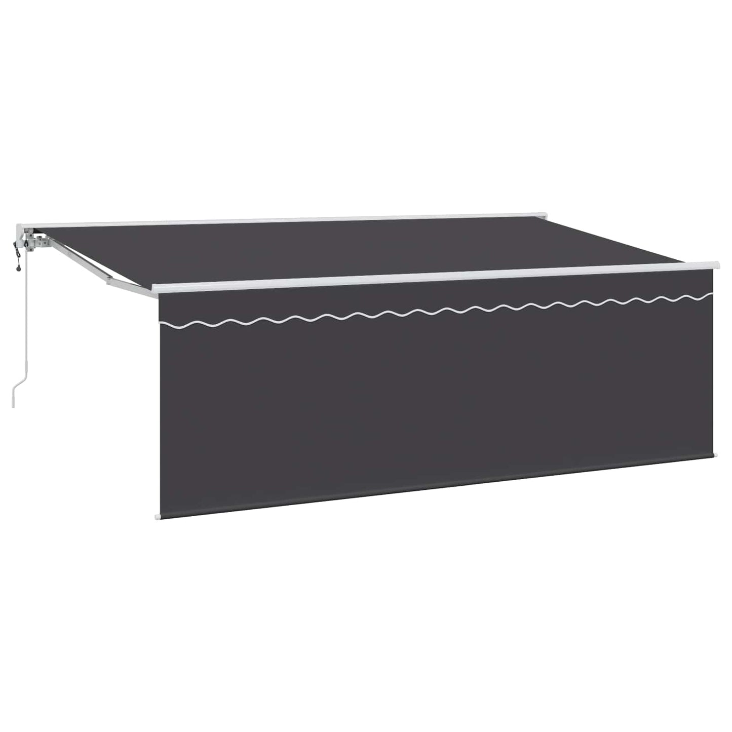 vidaXL Αναδιπλούμενη τέντα Ανθρακί 400 x 200 cm