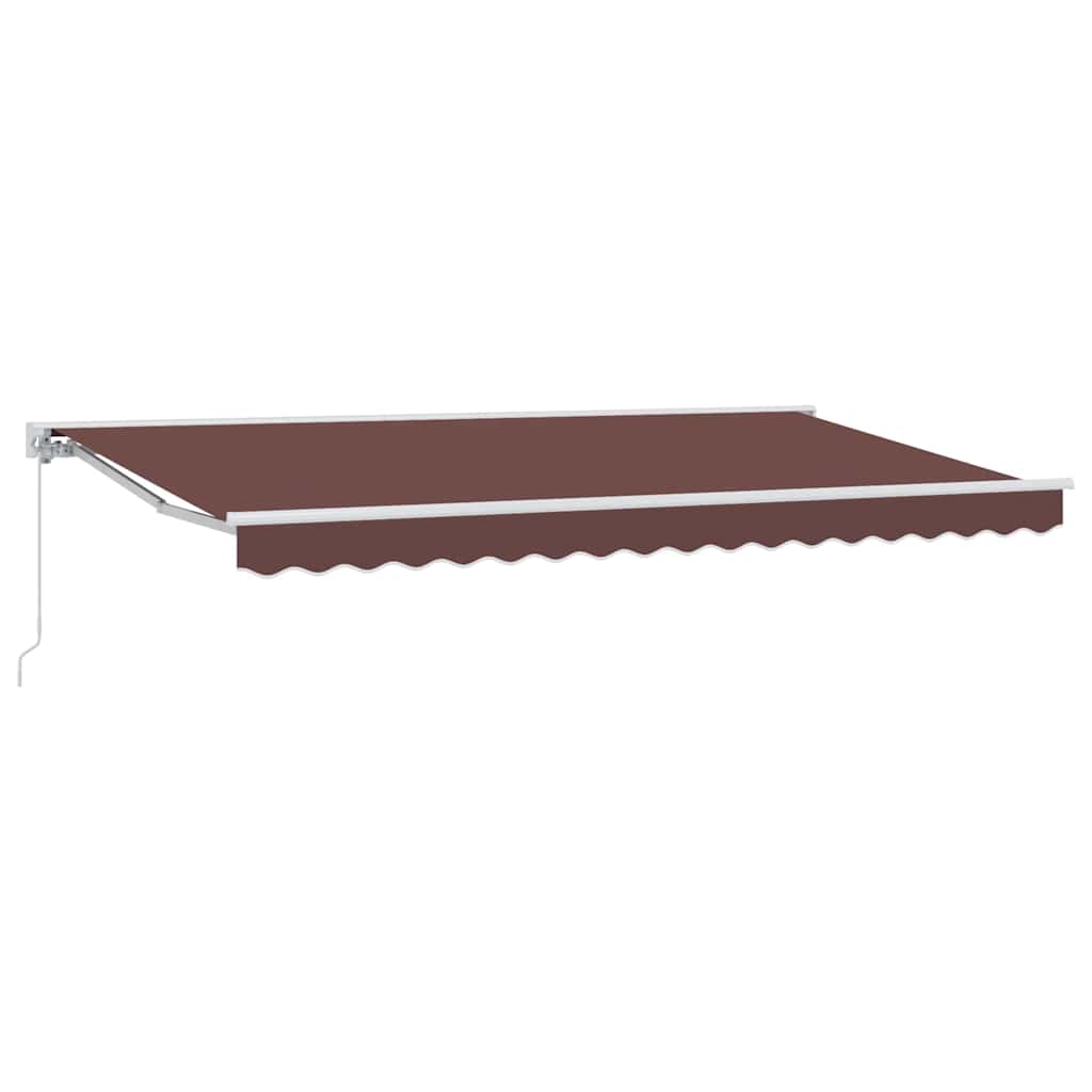 vidaXL Σκελετός Τέντας Καφέ 400 x 200 cm Πολυεστέρας με Επικάλυψη PU