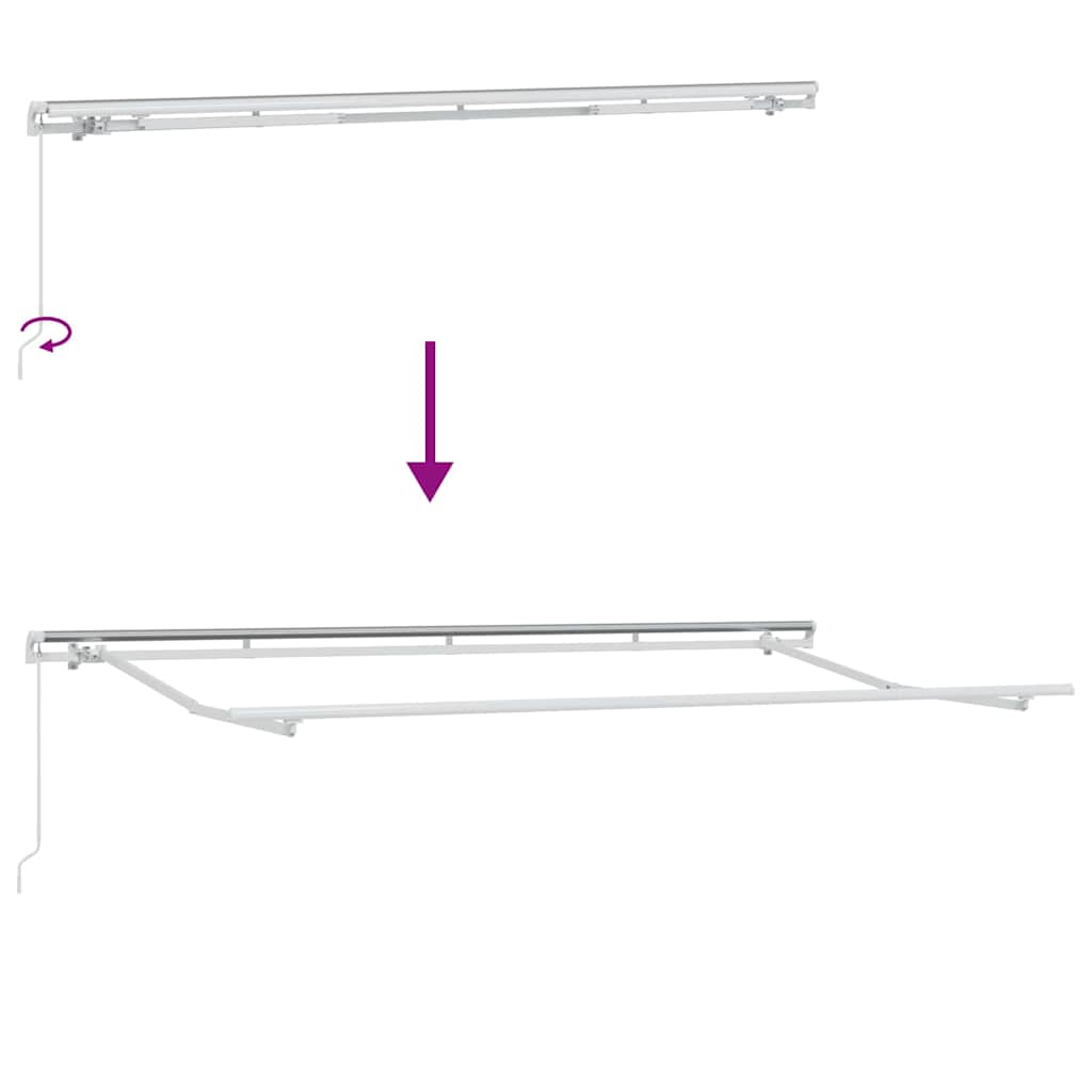 vidaXL Αναδιπλούμενη τέντα Καφέ 400 x 200 cm ύφασμα