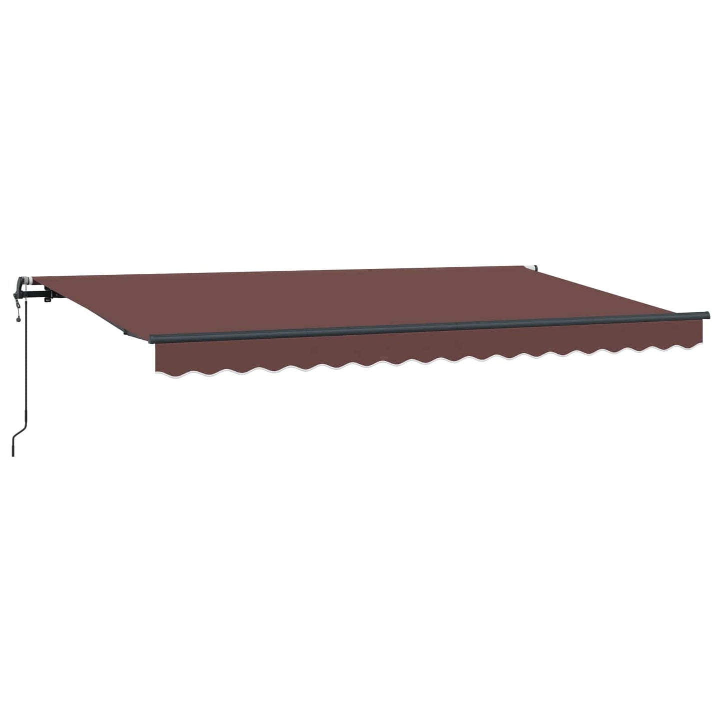 vidaXL Αναδιπλούμενη τέντα Καφέ 400 x 200 cm ύφασμα