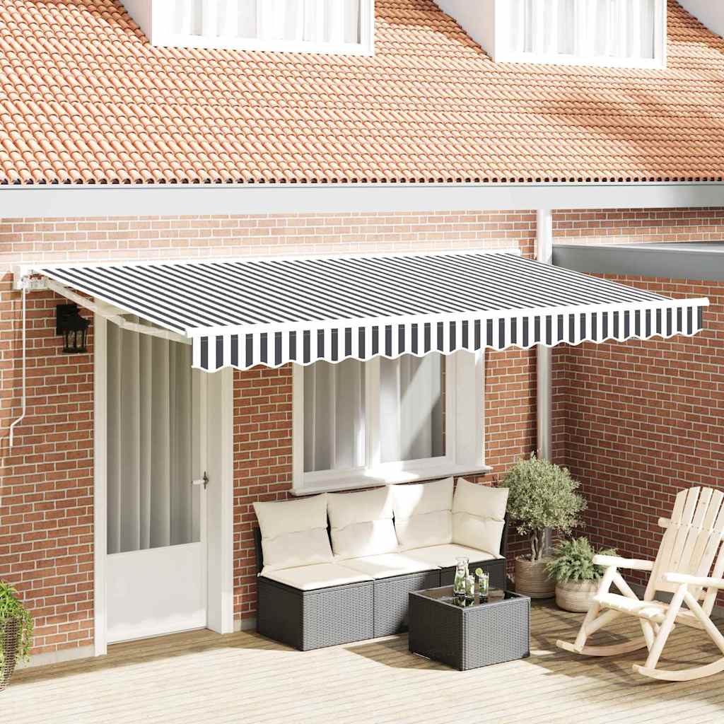 vidaXL Σκελετός Τέντας Γκρι και Λευκό 400 x 200 cm
