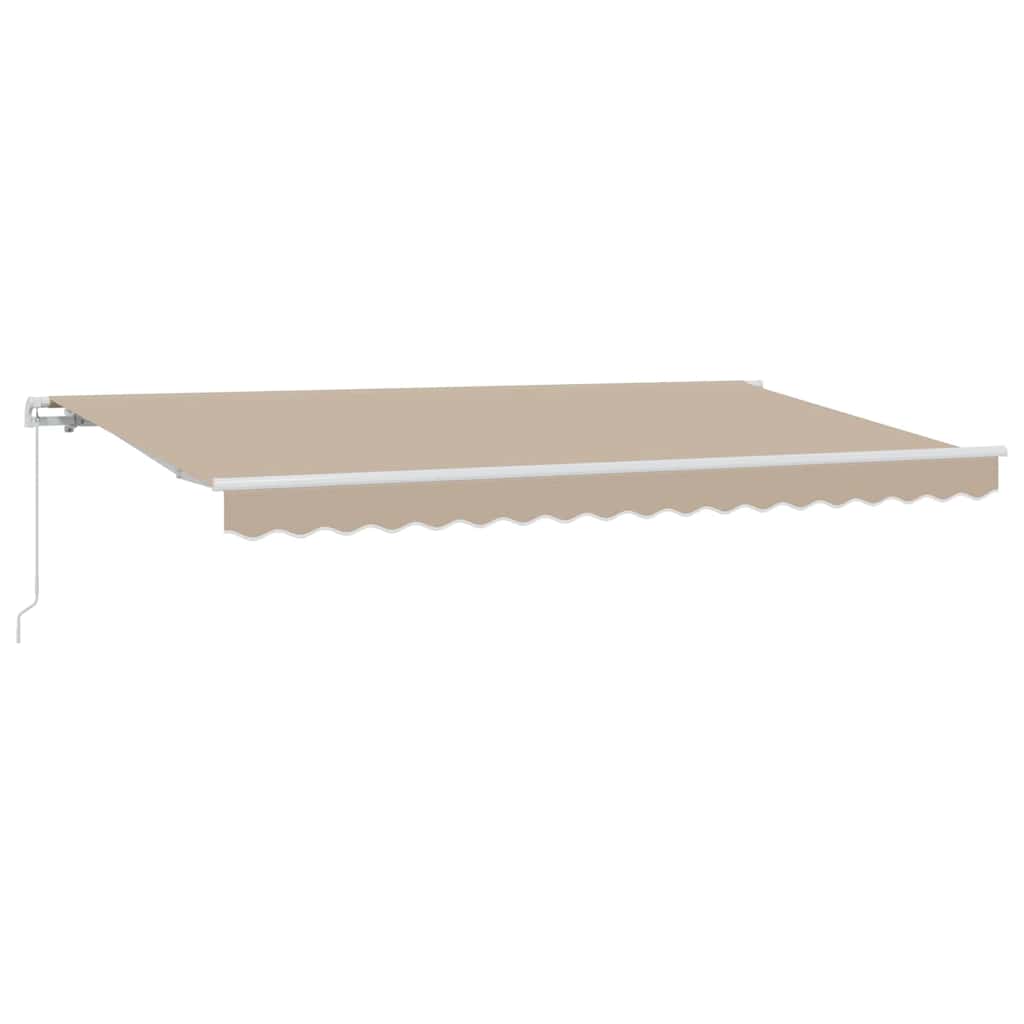 vidaXL Αναδιπλούμενη τέντα Μπεζ 400 x 200 cm ύφασμα