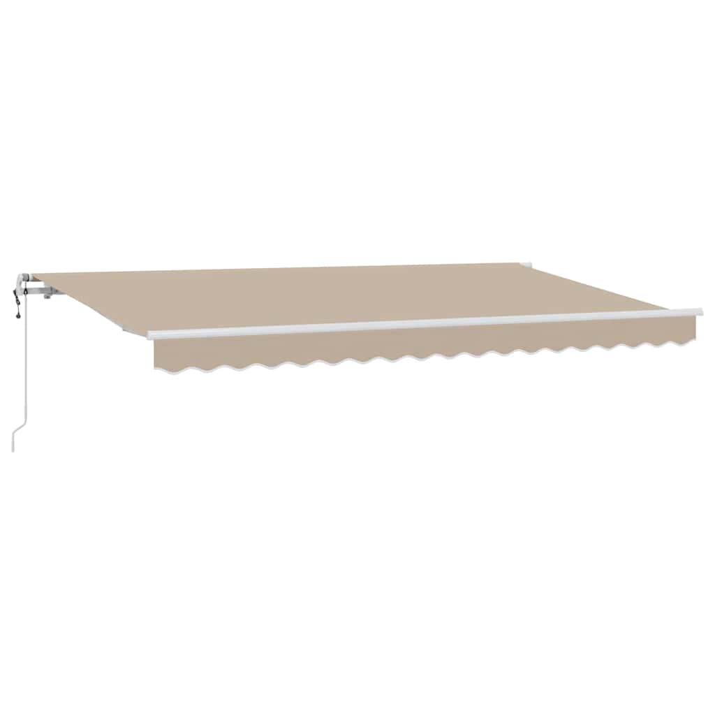 vidaXL Αναδιπλούμενη τέντα Μπεζ 400 x 200 cm ύφασμα