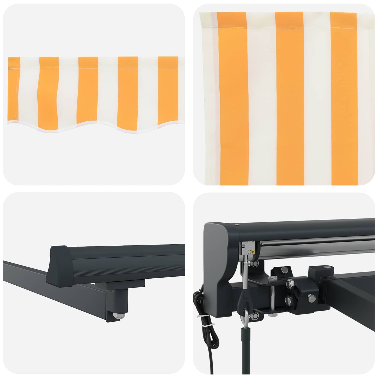 vidaXL Σκηνίτσα Αναδιπλούμενη Κίτρινο και Λευκό 300 x 250 εκ