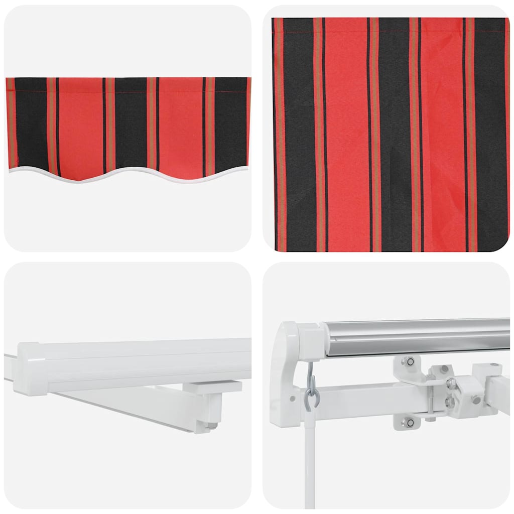 vidaXL Αυτόματη Ανασυρόμενη Τέντα με LED Πορτοκαλί και Καφέ 300x250 εκ.