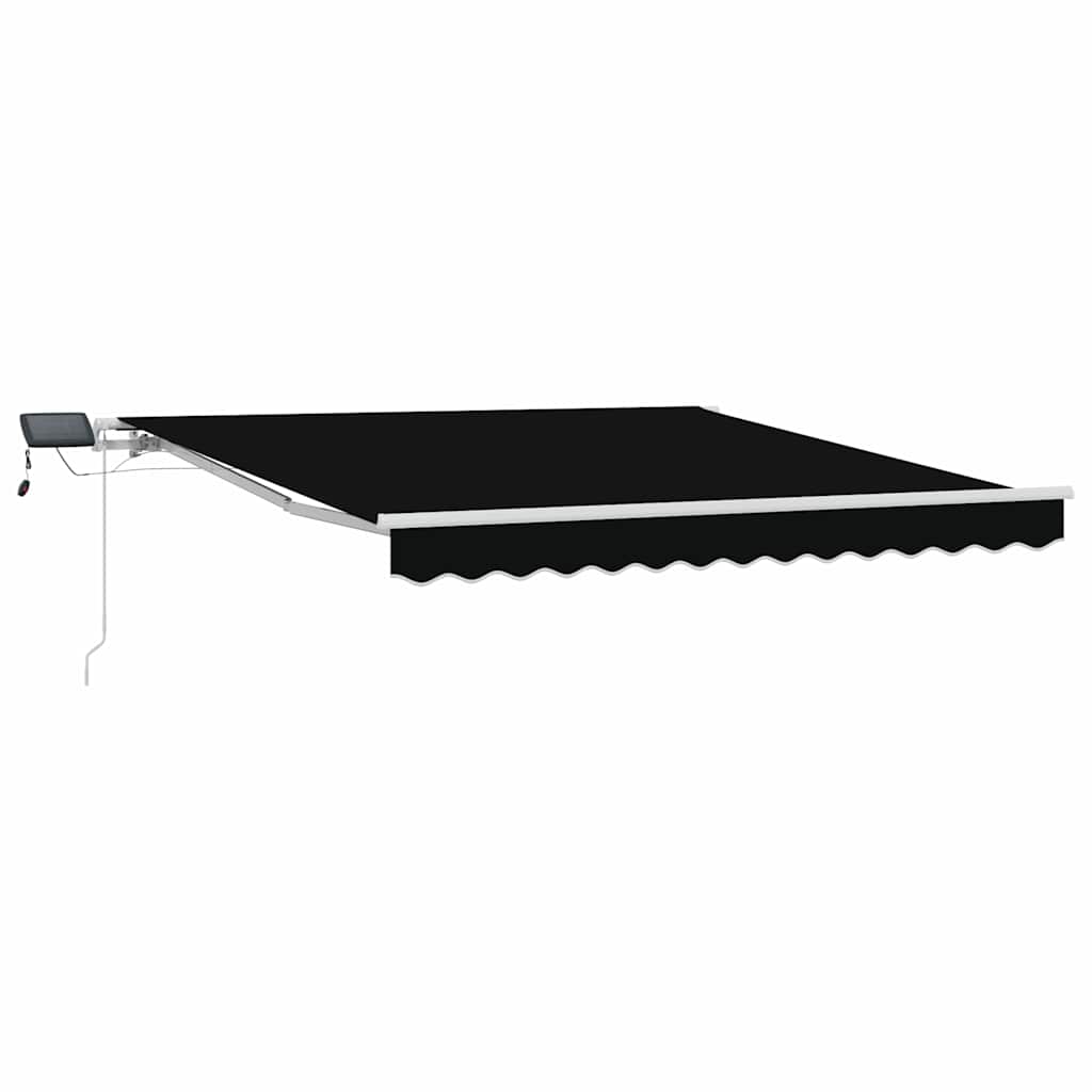 vidaXL Αναδιπλούμενη τέντα Μαύρο 300 x 250 εκ Ύφασμα και αλουμίνιο