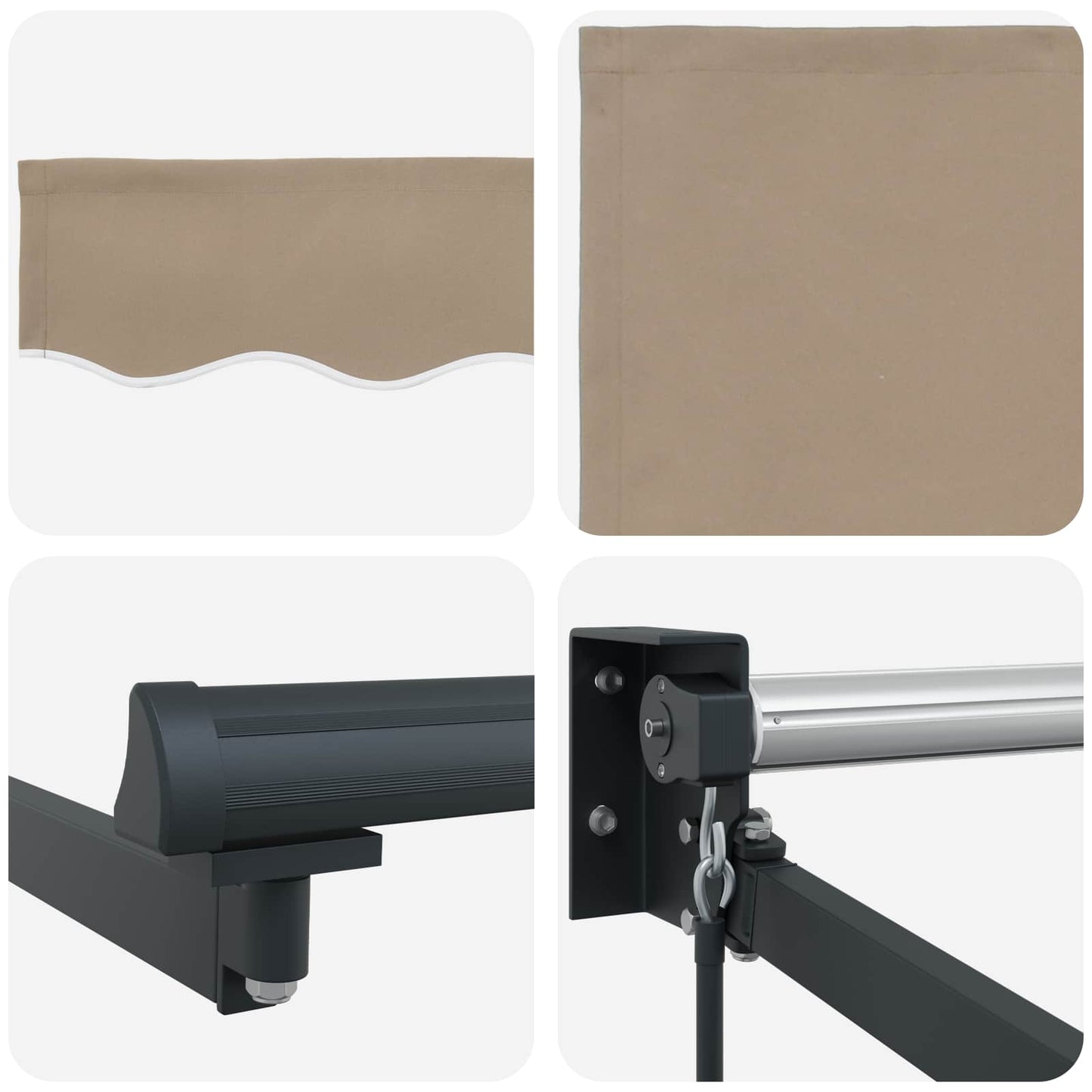 vidaXL Αναδιπλούμενη τέντα Μπεζ 300 x 250 x 165 εκ.