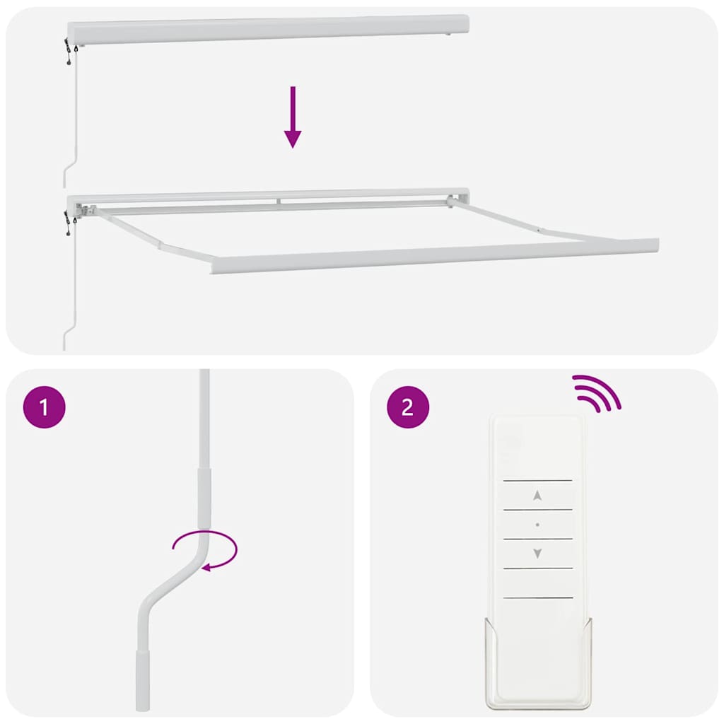 vidaXL Αυτοματοποιημένη Ανασυρόμενη Τέντα Μπεζ 300x250 cm