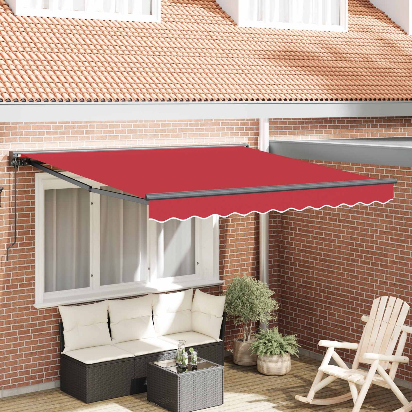 vidaXL Σκηνίτσα Αναδιπλούμενη Κόκκινο 300 x 250 εκ