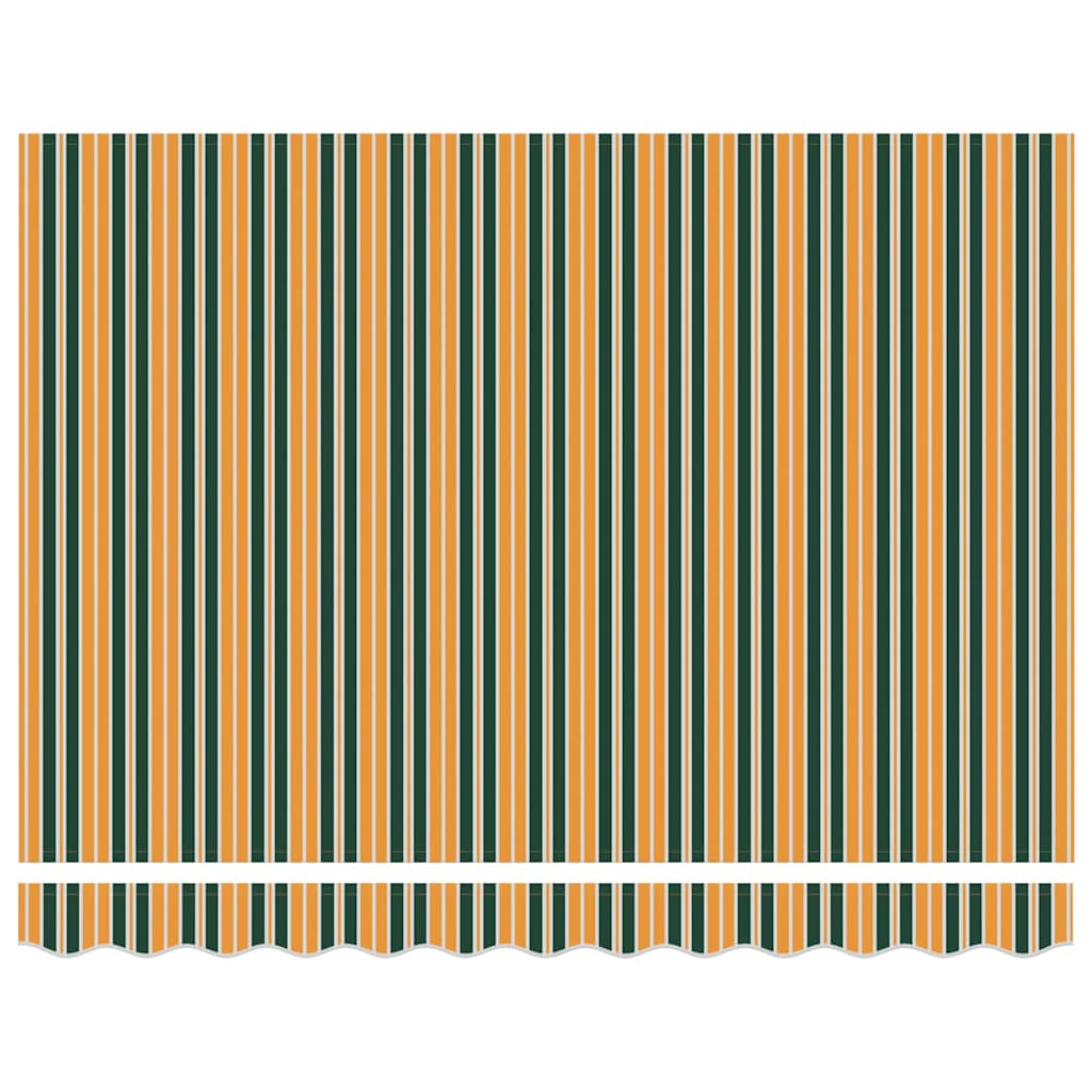 vidaXL Αυτόματη Ανασυρόμενη Τέντα Πράσινη και Κίτρινη 300x250 εκ