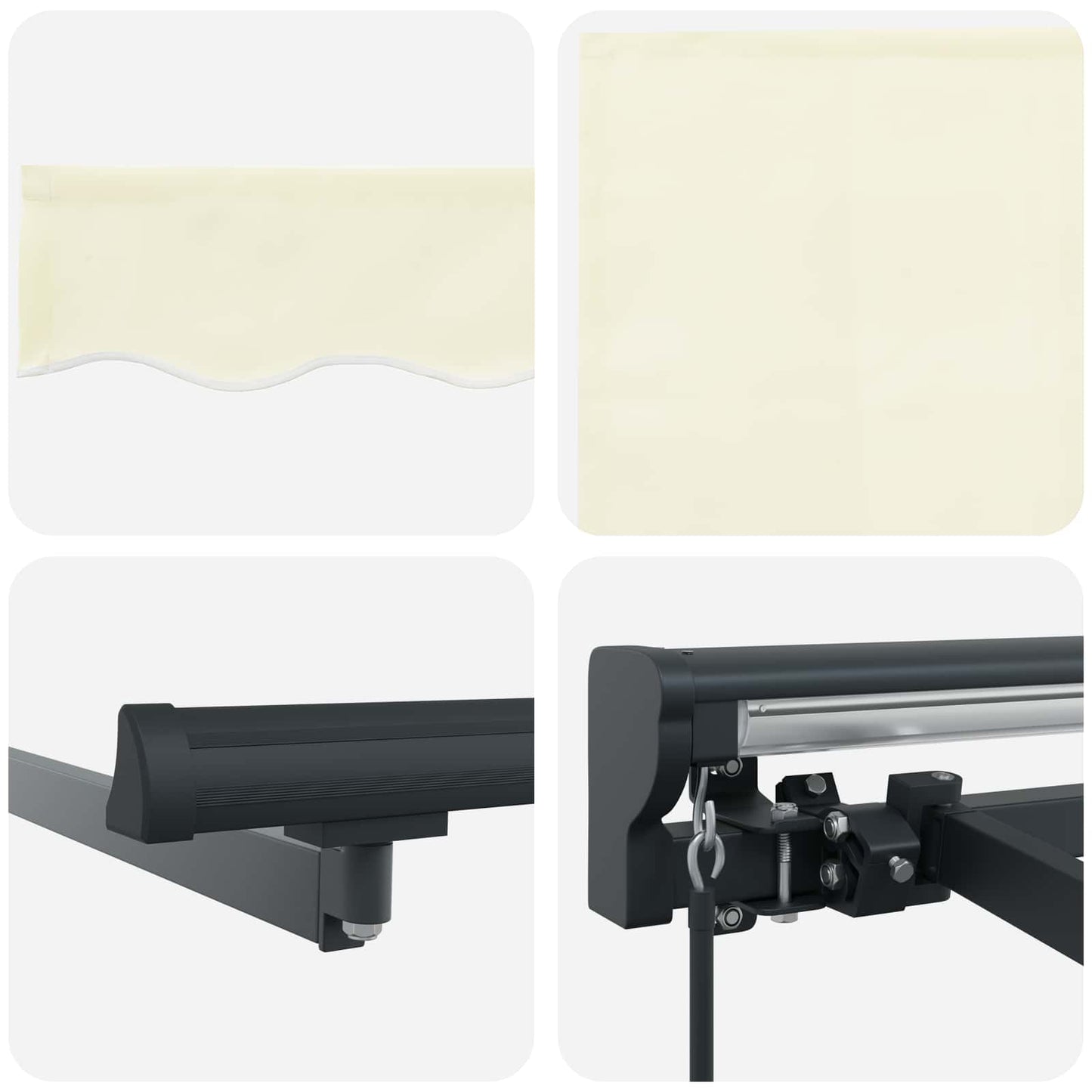 vidaXL Σκηνίτσα Αναδιπλούμενη Κρεμ 350 x 250 εκ Αλουμίνιο και Ύφασμα