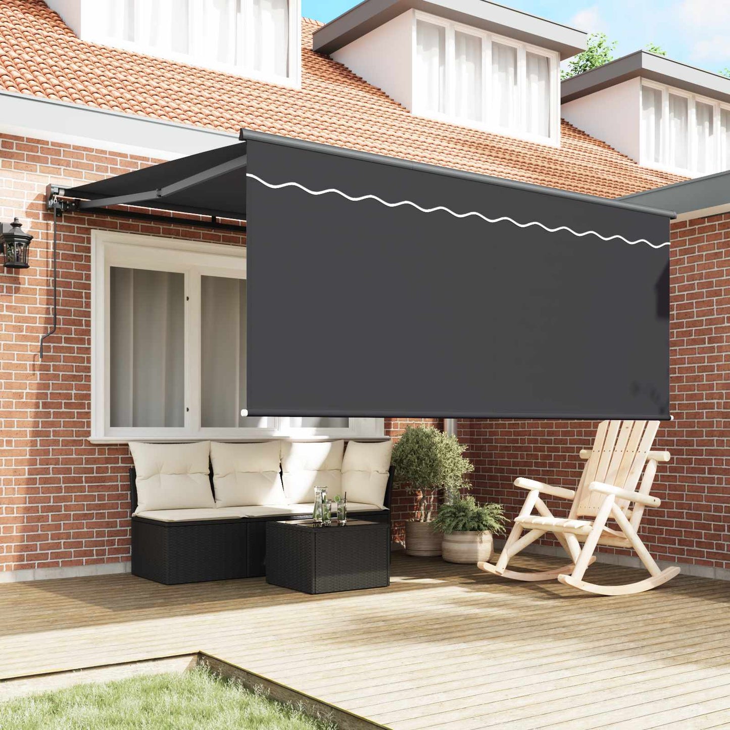 vidaXL Σκηνίτσα Αναδιπλούμενη Ανθρακί 350 x 300 εκ