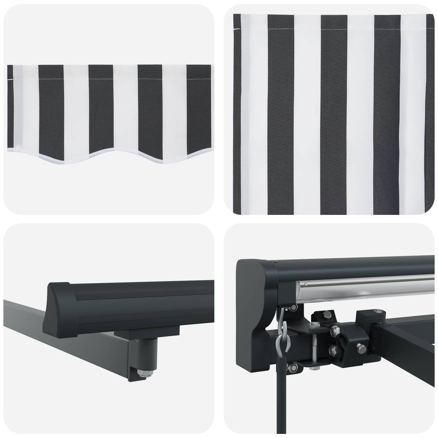 vidaXL Σκηνίτσα Αναδιπλούμενη Γκρι και Λευκό 350 x 250 εκ