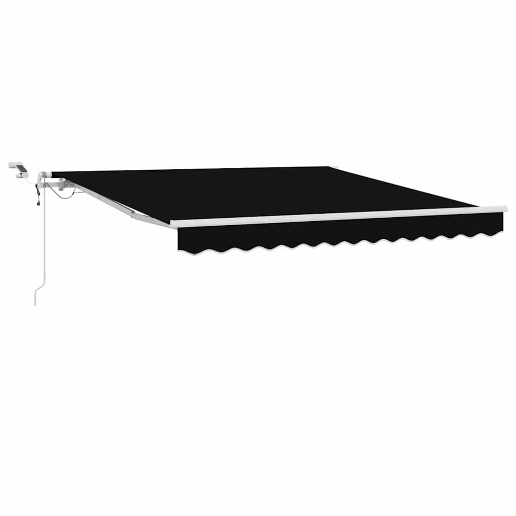 vidaXL Αναδιπλούμενη τέντα Μαύρο 350 x 250 εκ Πολυεστέρας