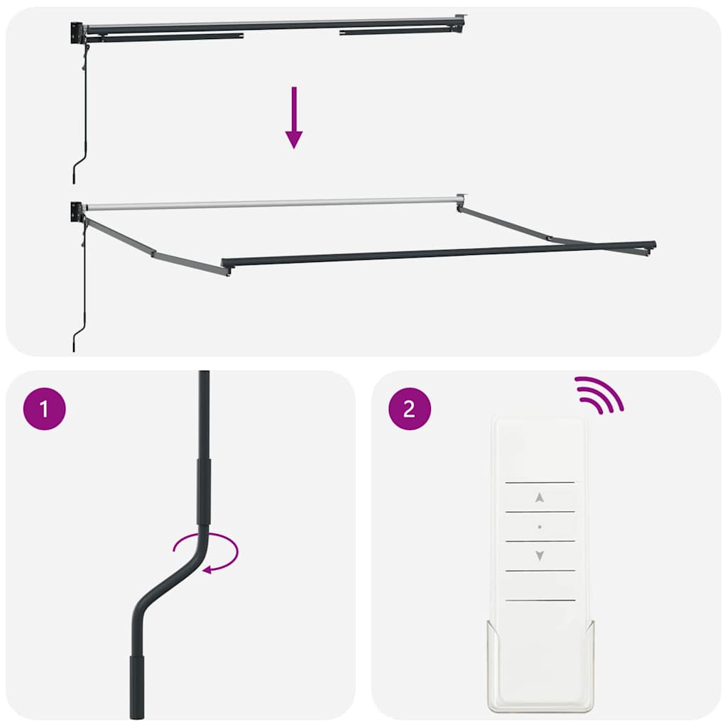 vidaXL Αυτόματη Ανασυρόμενη Τέντα Μπεζ 350x250 εκ.