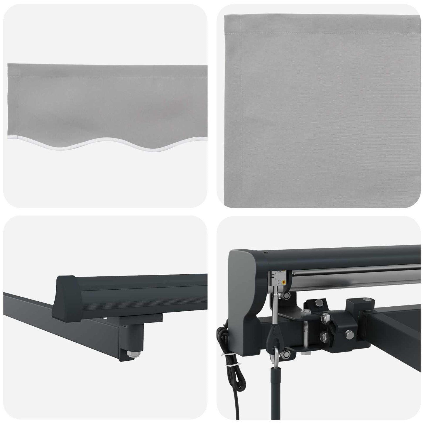 vidaXL Σκηνίτσα Αναδιπλούμενη Ανοιχτό γκρι 350 x 250 εκ