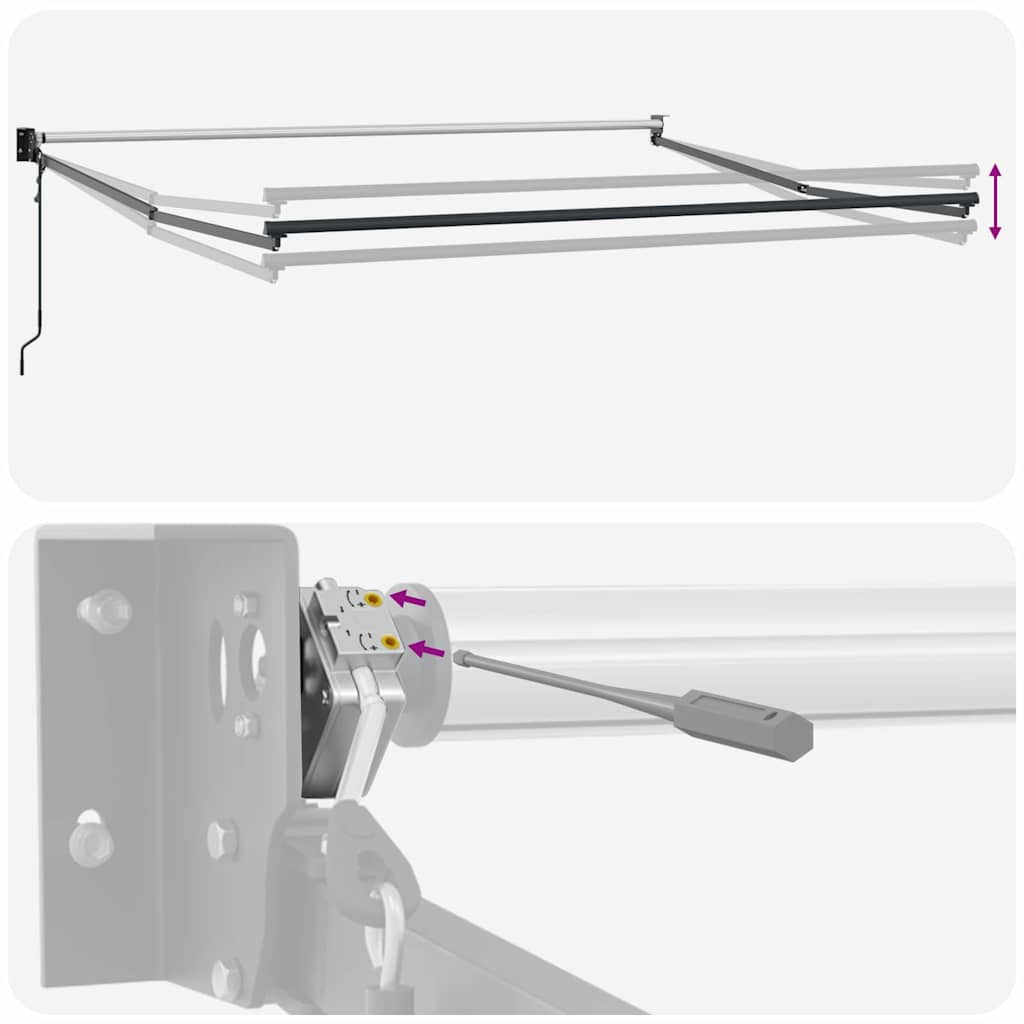 vidaXL Αυτόματη Ανασυρόμενη Τέντα Κόκκινη 350x250 εκ.