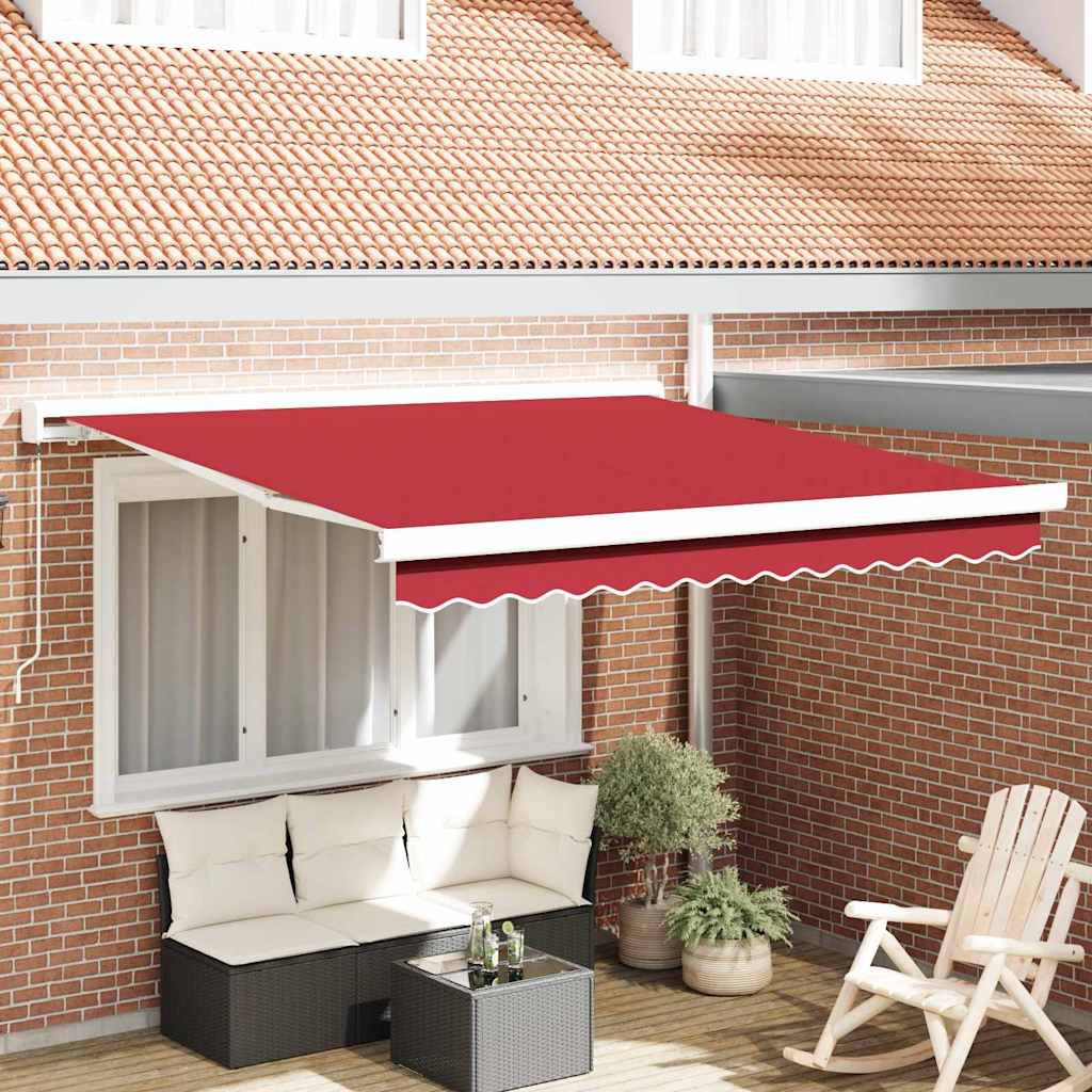 vidaXL Σκηνίτσα Αναδιπλούμενη Κόκκινο 350 x 250 εκ Ύφασμα, Μέταλλο