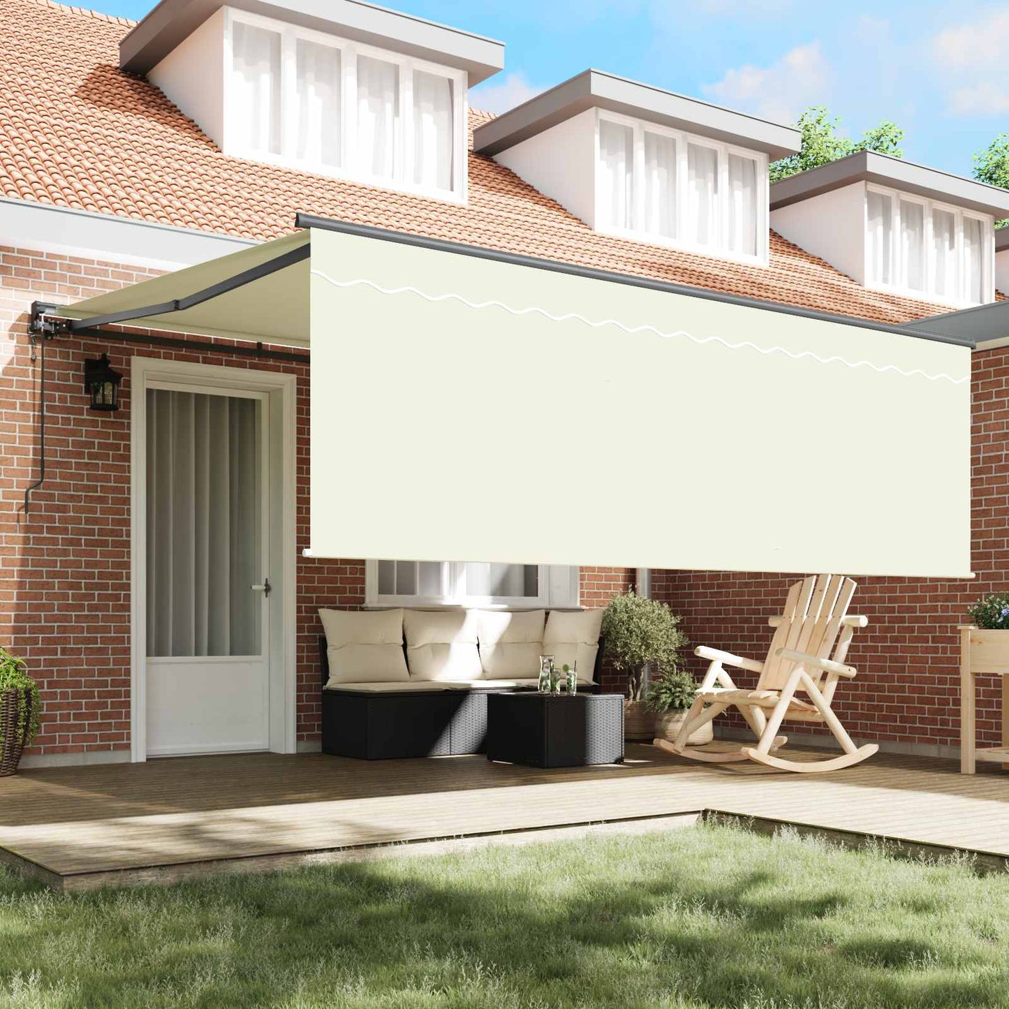 vidaXL Σκηνίτσα Αναδιπλούμενη Κρεμ 400 x 300 εκ ύφασμα