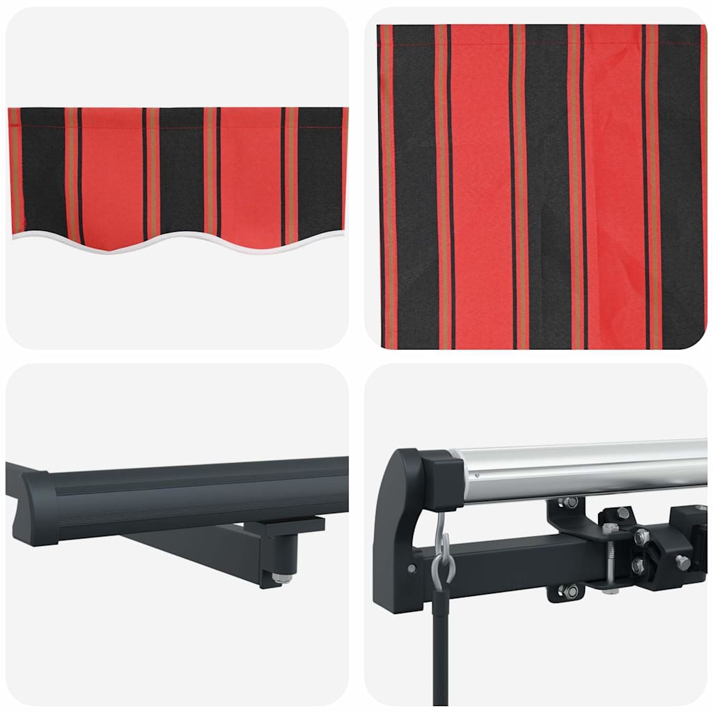 vidaXL Χειροκίνητη Ανασυρόμενη Τέντα Πορτοκαλί και Καφέ 400x300 εκ.