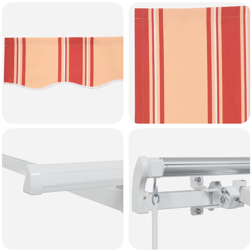 vidaXL Χειροκίνητη Ανασυρόμενη Τέντα Κίτρινη και Πορτοκαλί 400x300 εκ.