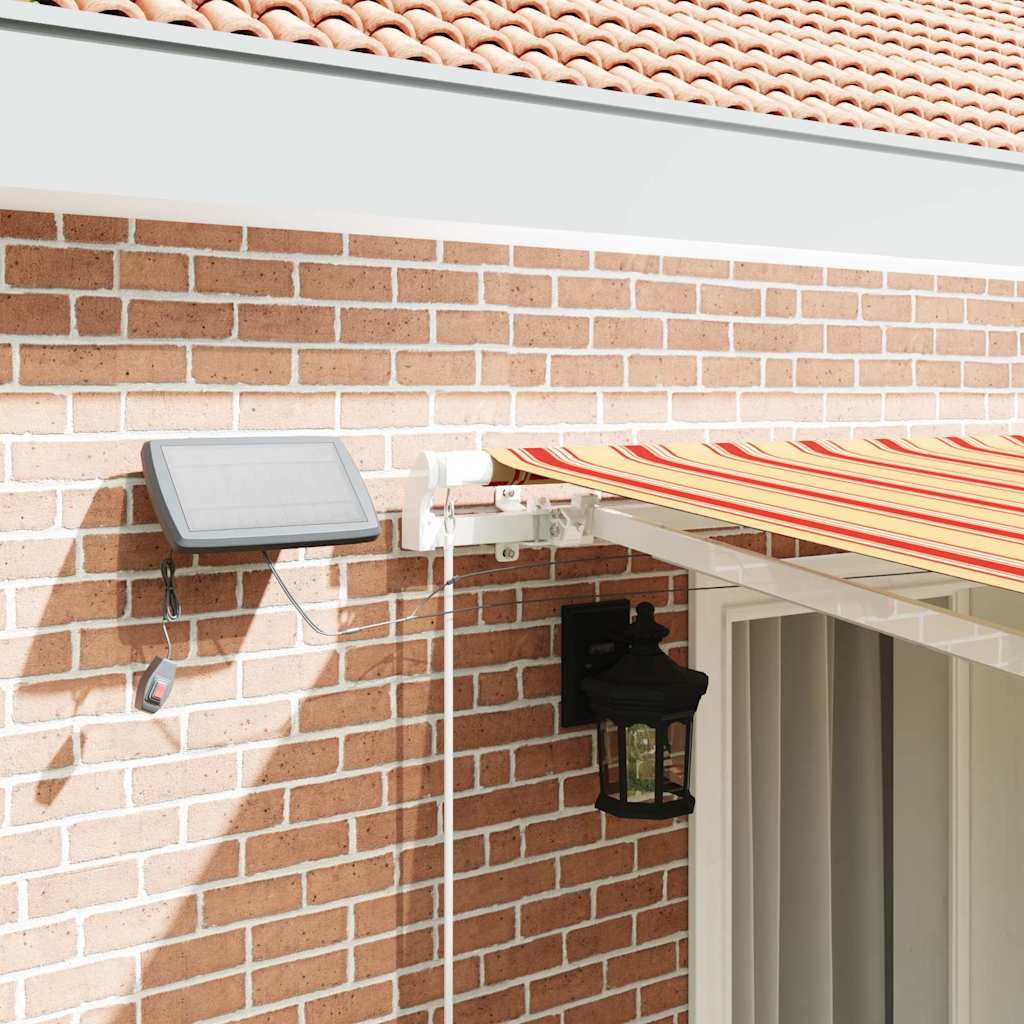 vidaXL Ανασυρόμενη τέντα με LED Κίτρινη και Πορτοκαλί 400x300 εκ.