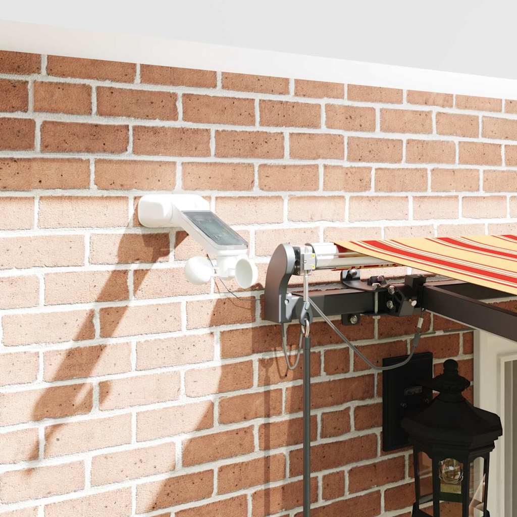 vidaXL Αυτόματη Ανασυρόμενη Τέντα με LED Κίτρινο και Πορτοκαλί 400x300 εκ.