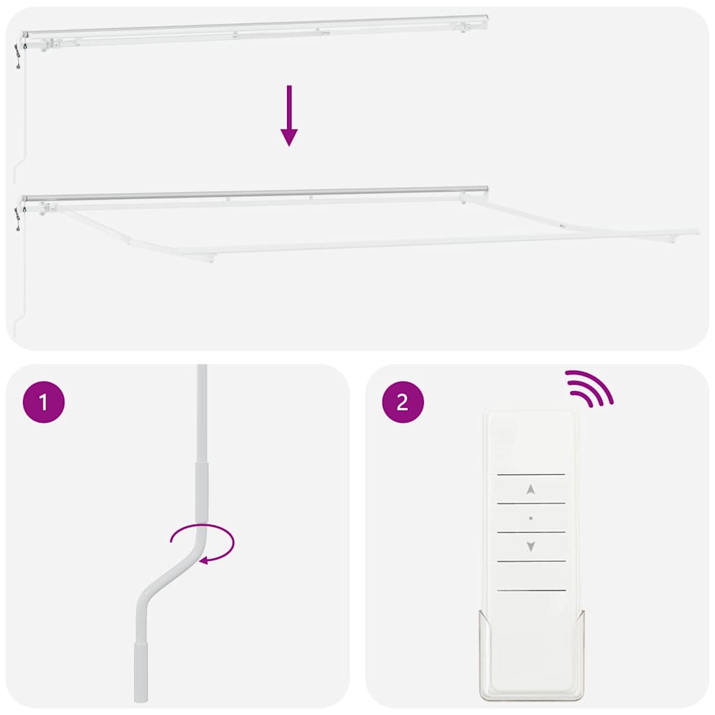 vidaXL Ανασυρόμενη Τέντα Πολύχρωμου Ριγέ 400x300 εκ.