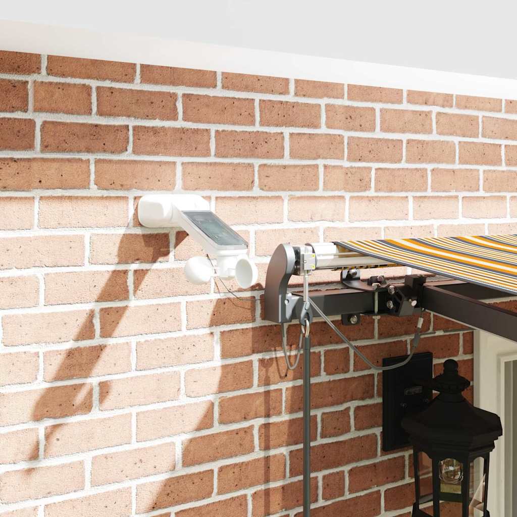 vidaXL Αυτόματη Ανασυρόμενη Τέντα με LED Πολύχρωμη Ριγέ 400x300 εκ.