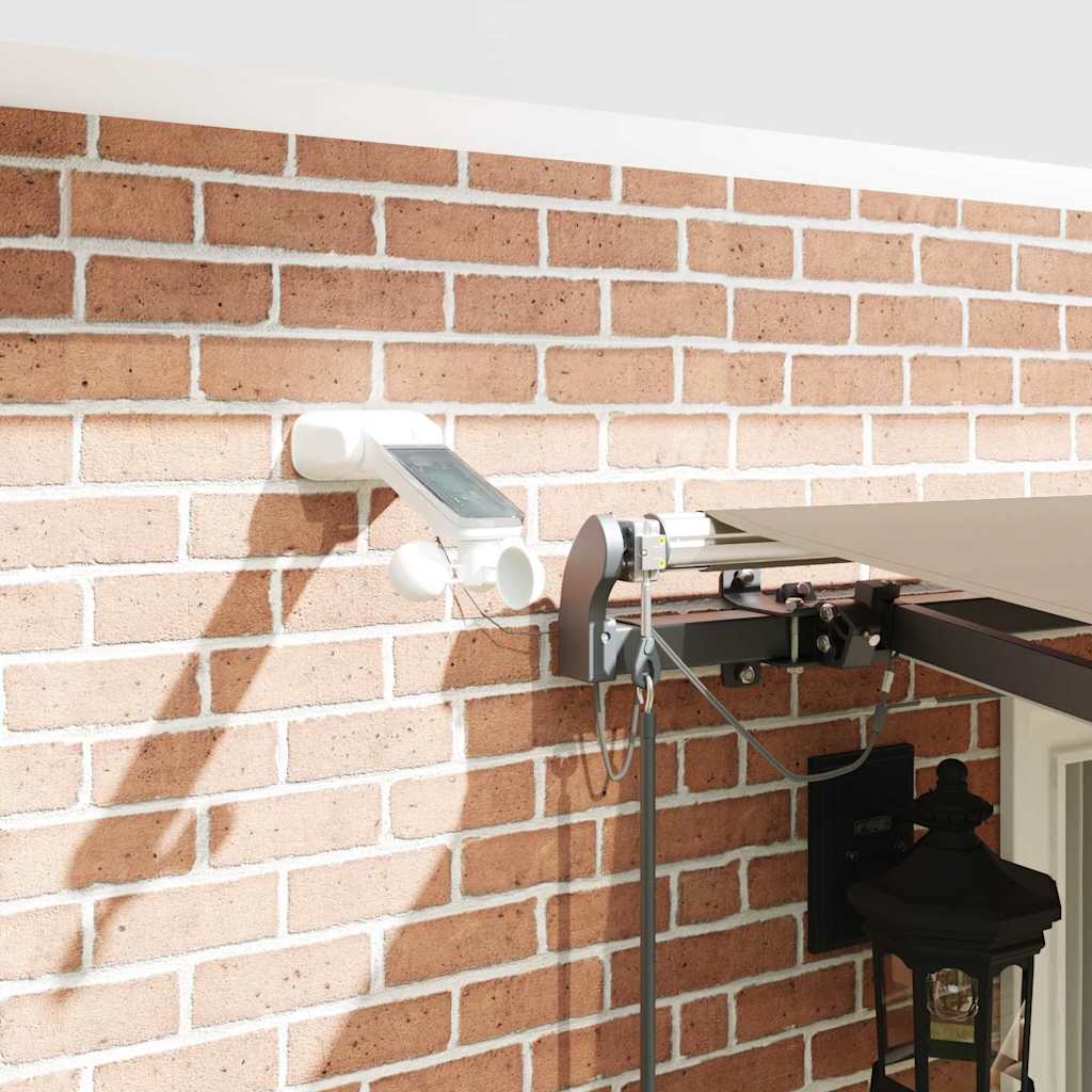 vidaXL Αυτόματη Ανασυρόμενη Τέντα με LED Μπεζ 400x300 cm