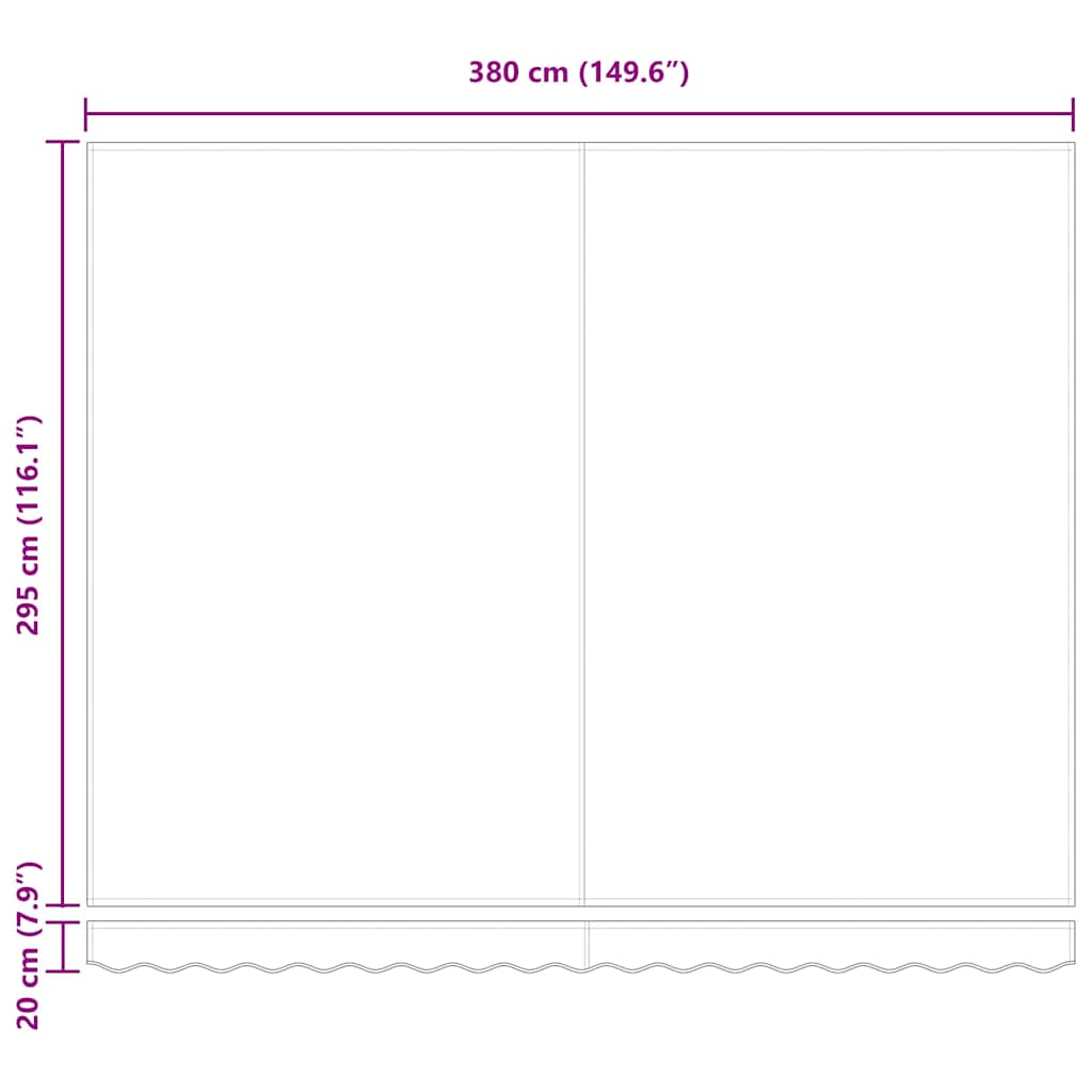 vidaXL Σκελετός Τέντας Μπεζ 400 x 300 εκ Πολυεστέρας με Επικάλυψη PU