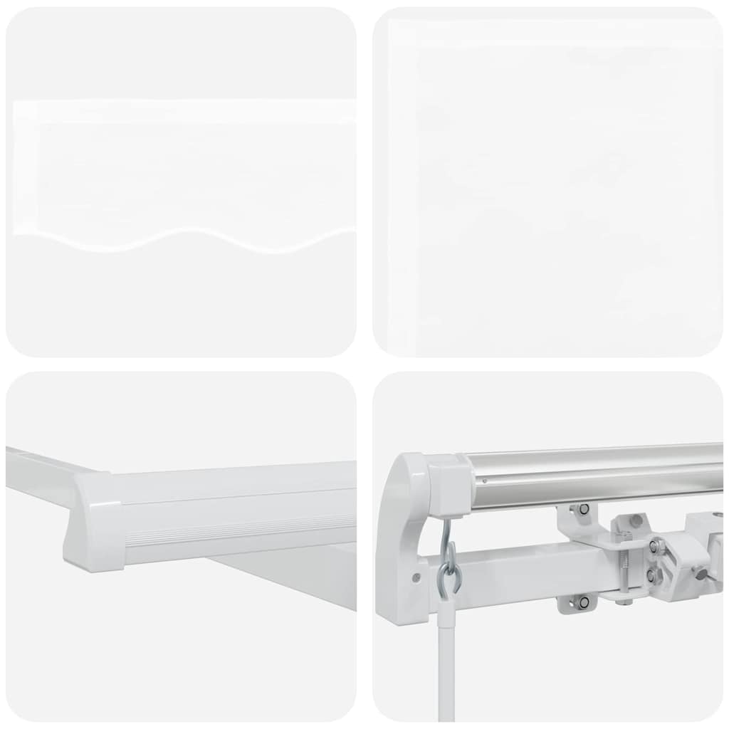 vidaXL Χειροκίνητη Ανασυρόμενη Τέντα Λευκή 400x300 cm