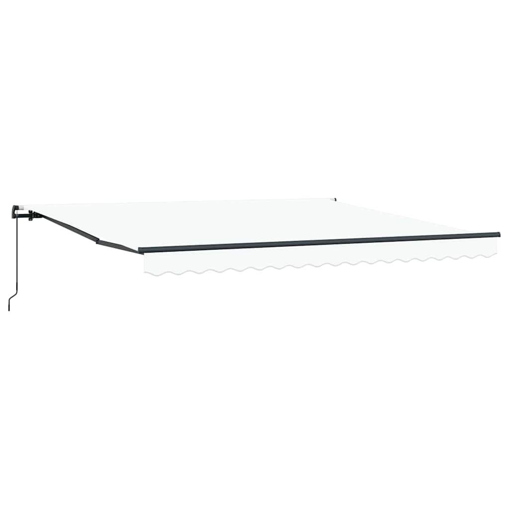 vidaXL Χειροκίνητη Ανασυρόμενη Τέντα Λευκή 400x300 cm