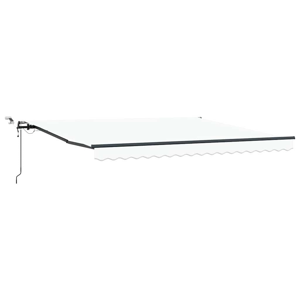 Αυτόματη Ανασυρόμενη Τέντα vidaXL με LED Λευκή 400x300 εκ.