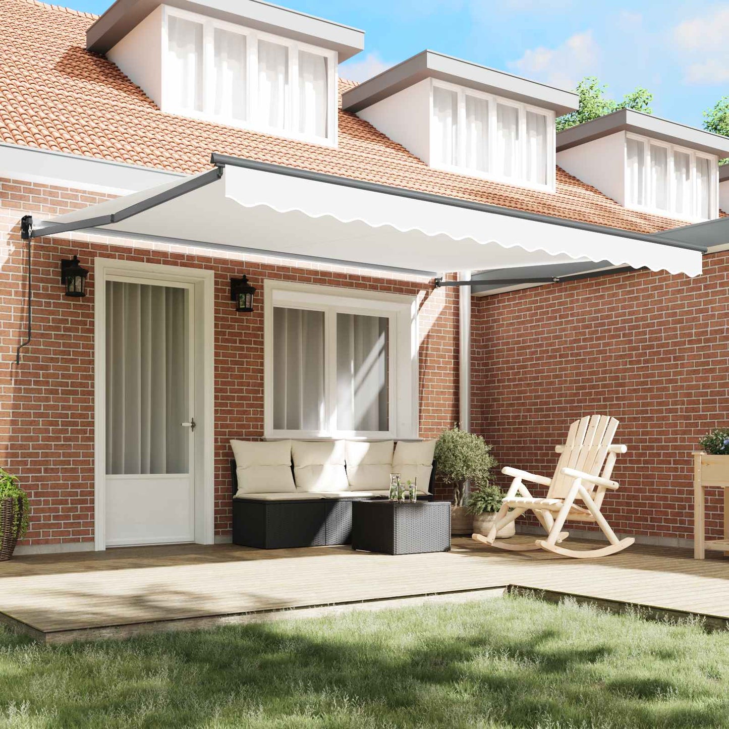 vidaXL Αναδιπλούμενη τέντα Λευκό 400 x 300 εκ