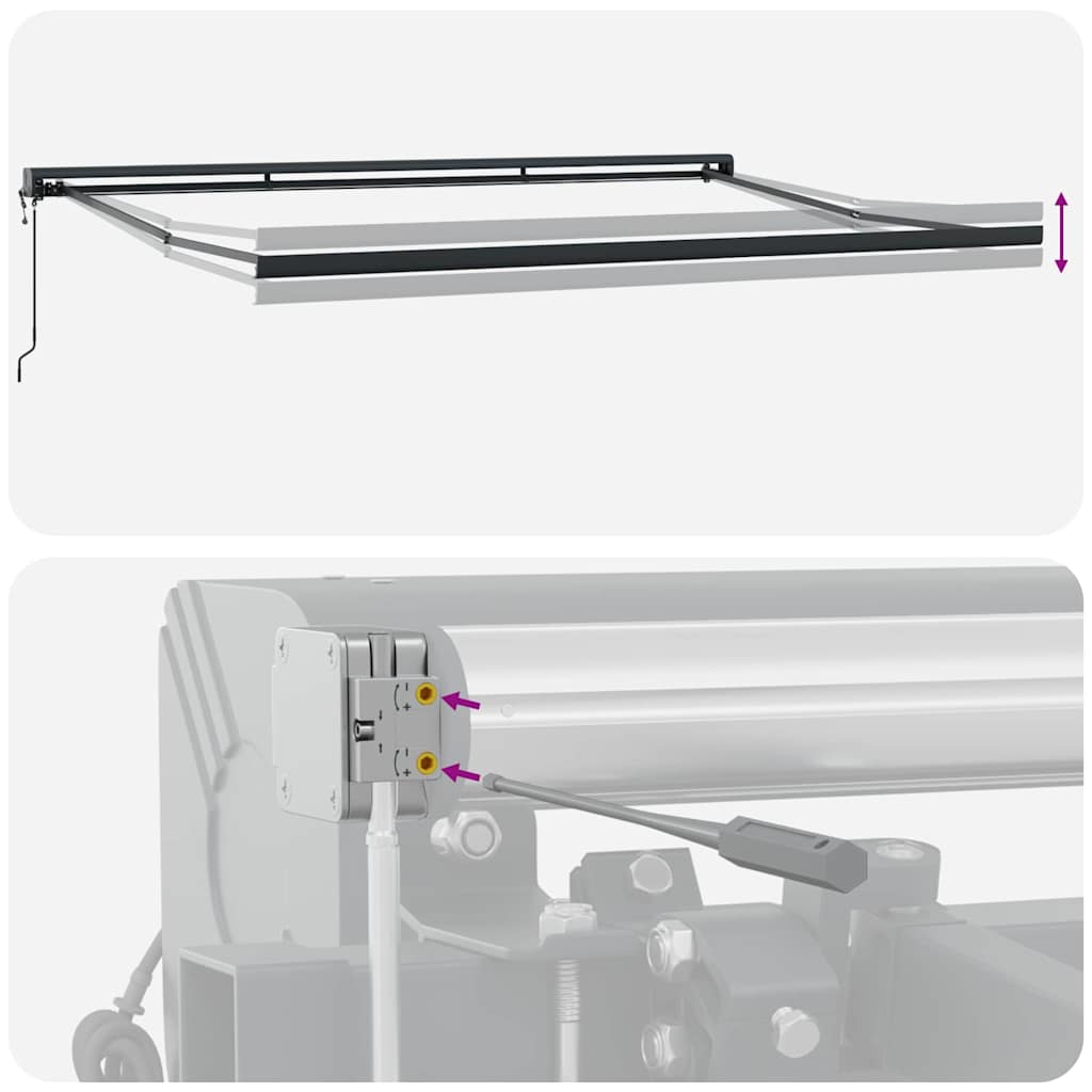 vidaXL Αυτόματη Ανασυρόμενη Τέντα Λευκή 400x300 cm