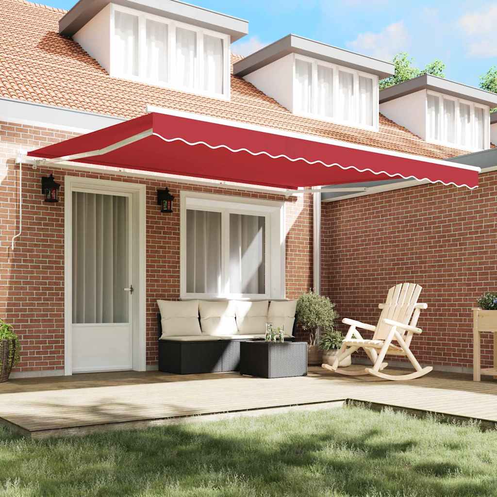 vidaXL Manual Retractable Awning Θαλάσσια Μπλε 400x300 εκ.