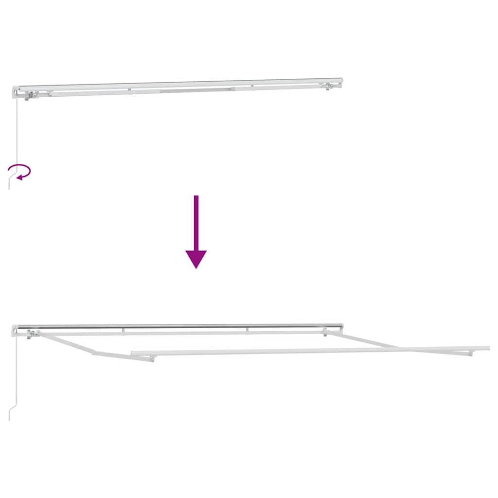 vidaXL Manual Retractable Awning Θαλάσσια Μπλε 400x300 εκ.