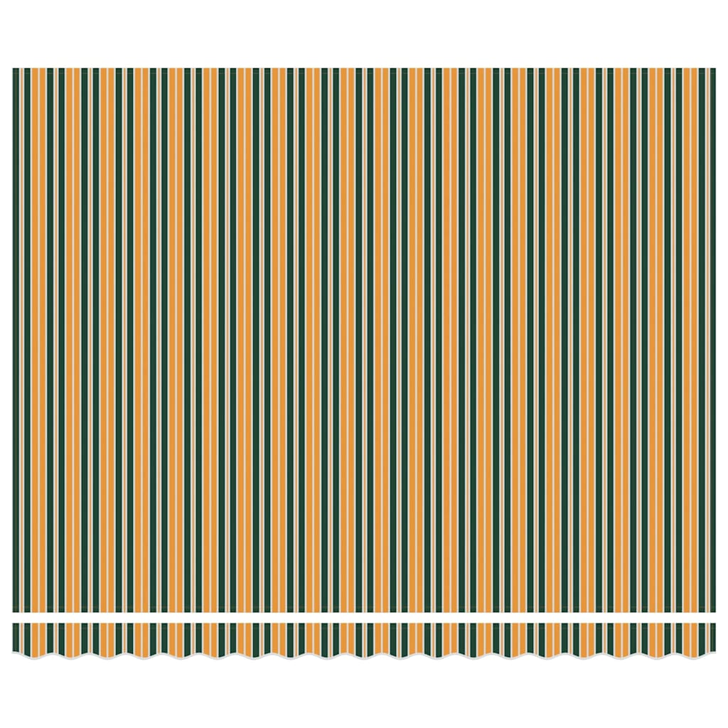 vidaXL Ανασυρόμενη Τέντα Πράσινη και Κίτρινη 400x300 εκ.