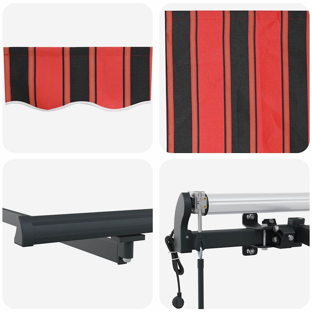 vidaXL Ανασυρόμενη Τέντα Πορτοκαλί και Καφέ 400x350 cm