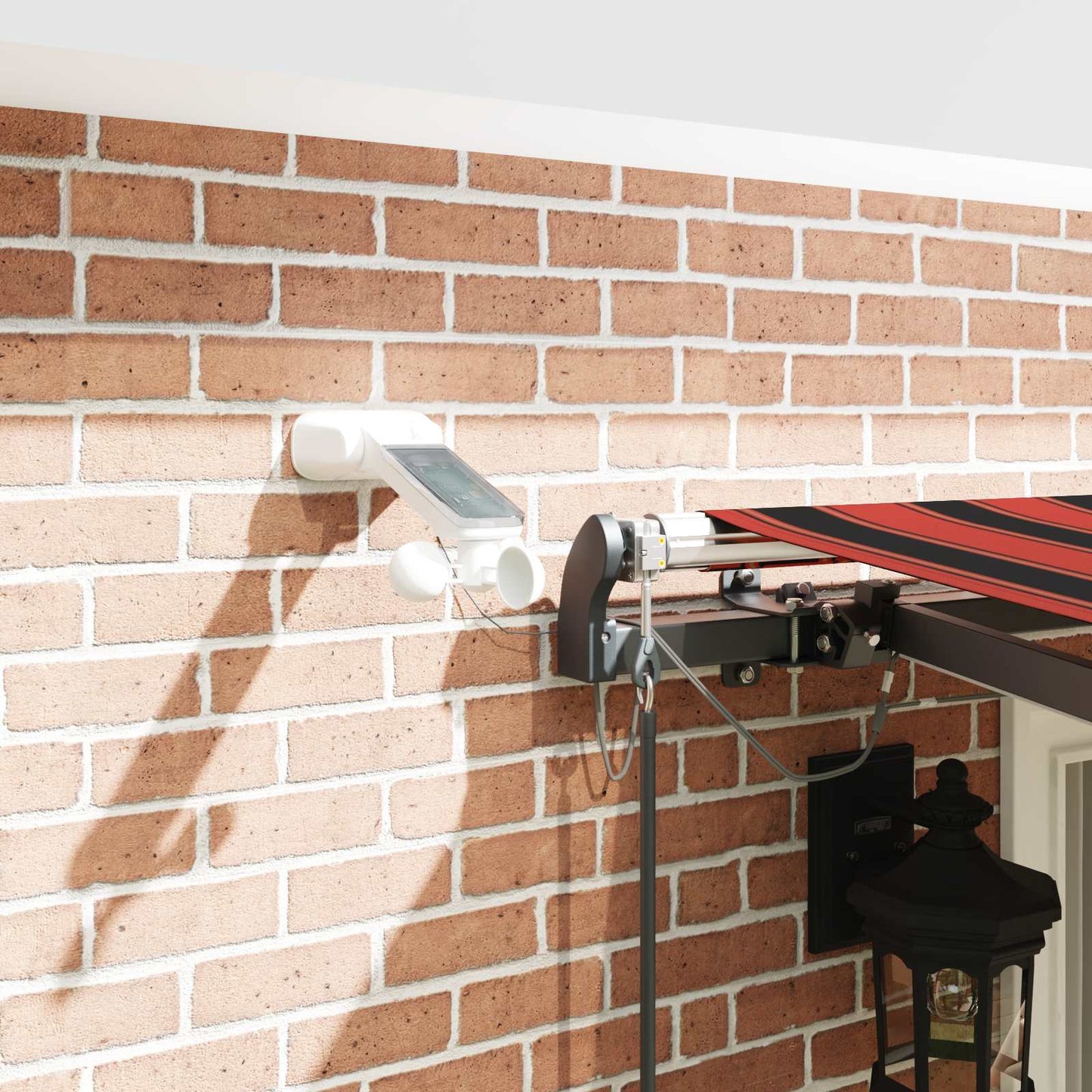 vidaXL Ύφασμα Ομπρέλας με πορτοκαλί και καφέ 400 x 350 εκ Πολυεστέρας