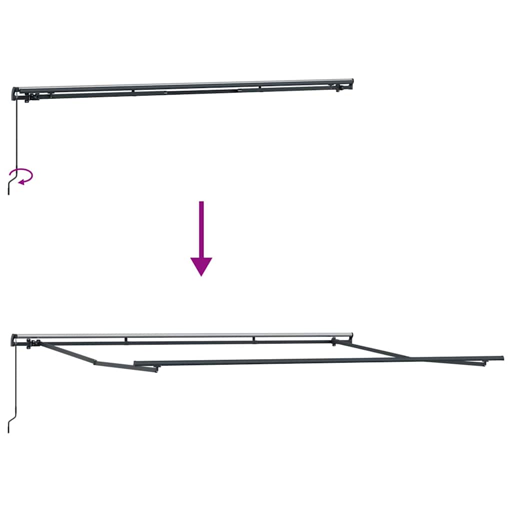 vidaXL Αναδιπλούμενη τέντα Πολύχρωμο 400 x 350 εκ