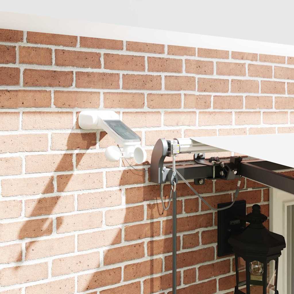 vidaXL Αυτοματοποιημένη Ανασυρόμενη Τέντα με LED Λευκή 400x350 εκ