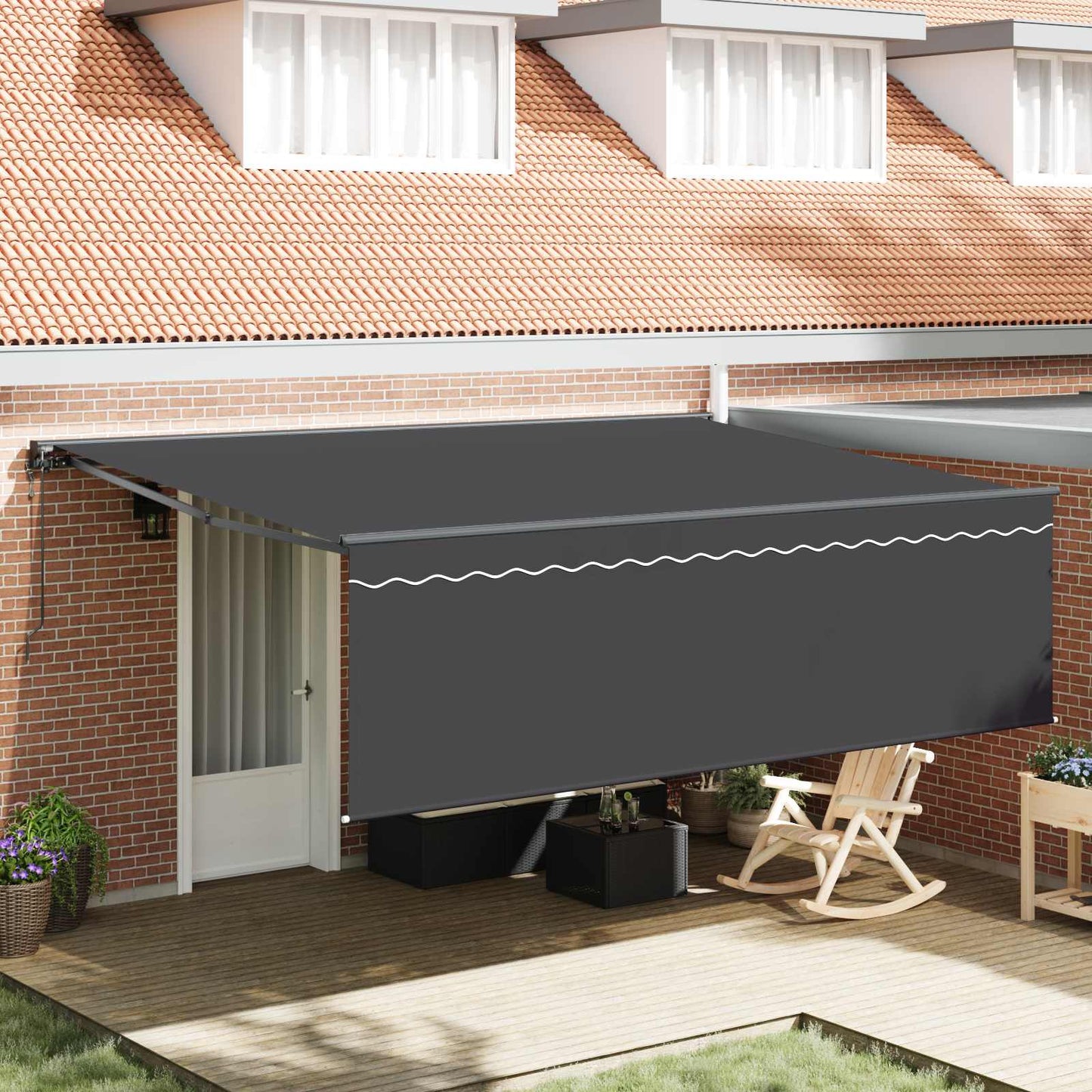 vidaXL Σκηνίτσα Αναδιπλούμενη Ανθρακί 450 x 350 εκ