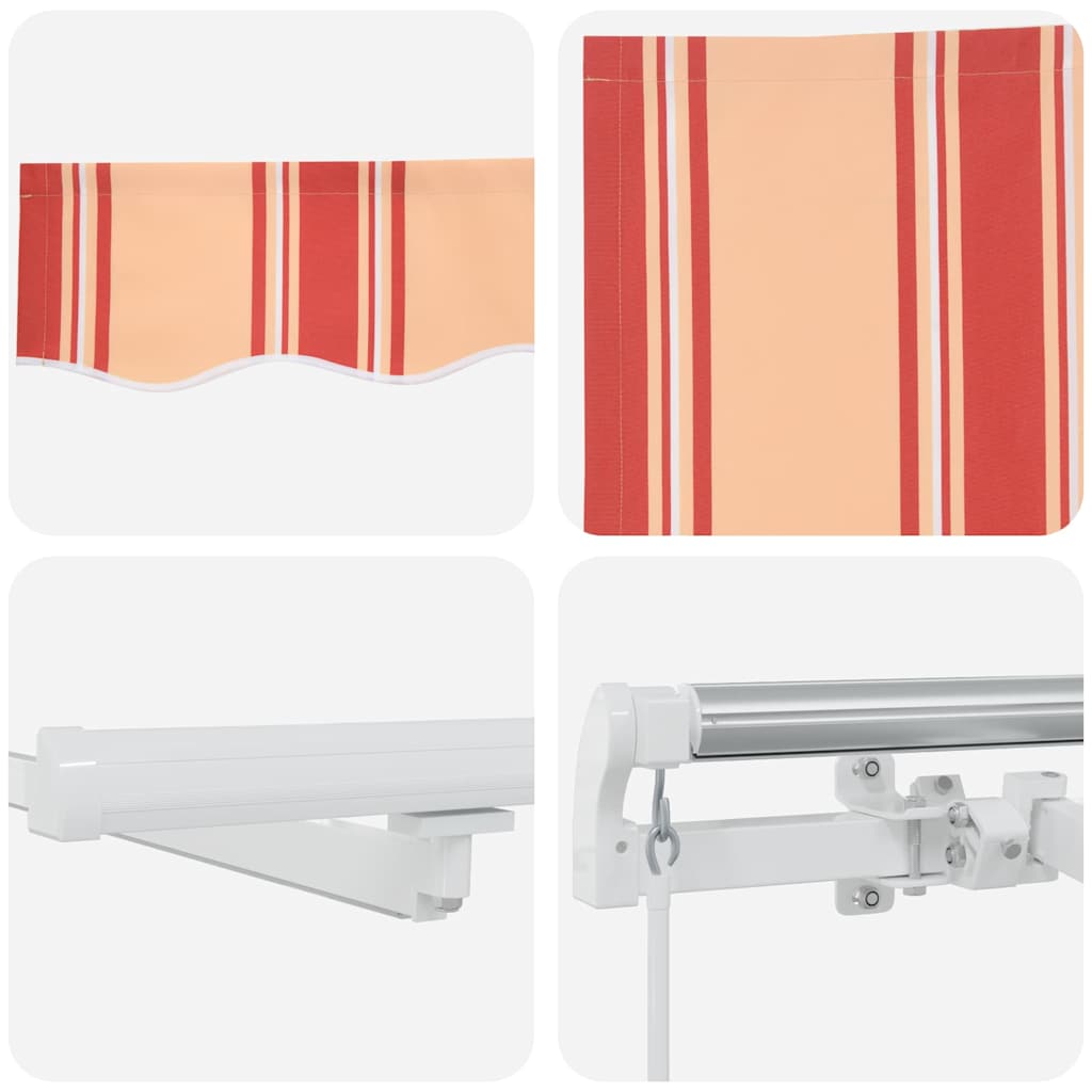 vidaXL Ανασυρόμενη Τέντα με LED σε Κίτρινο και Πορτοκαλί, 450x300 εκ.