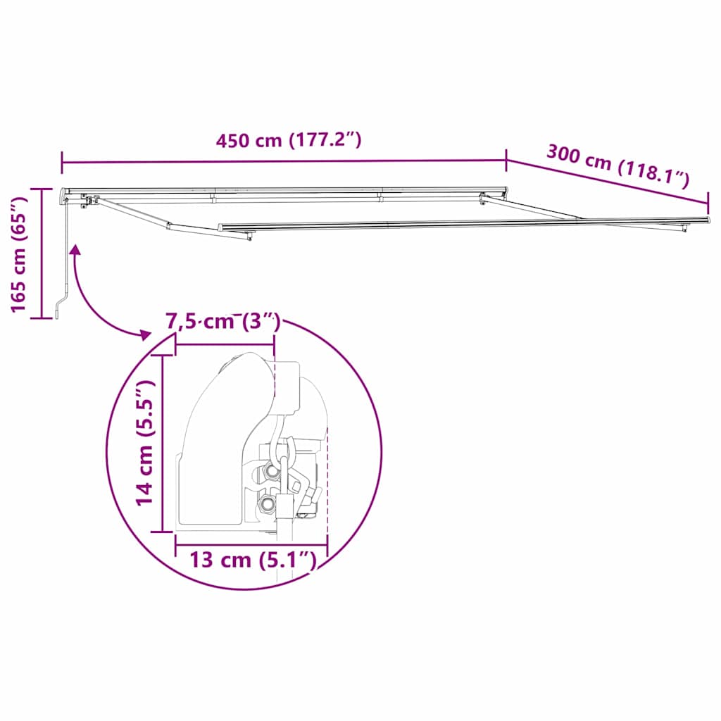 vidaXL Σκηνίτσα Αναδιπλούμενη Πολύχρωμο 450 x 300 εκ