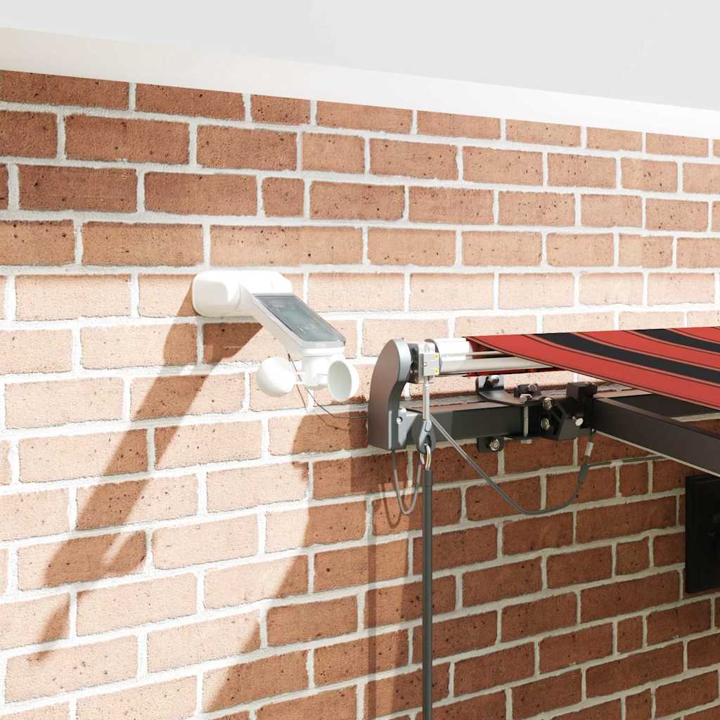 vidaXL Αυτόματη Ανασυρόμενη Τέντα με LED Πορτοκαλί και Καφέ 450x350 cm