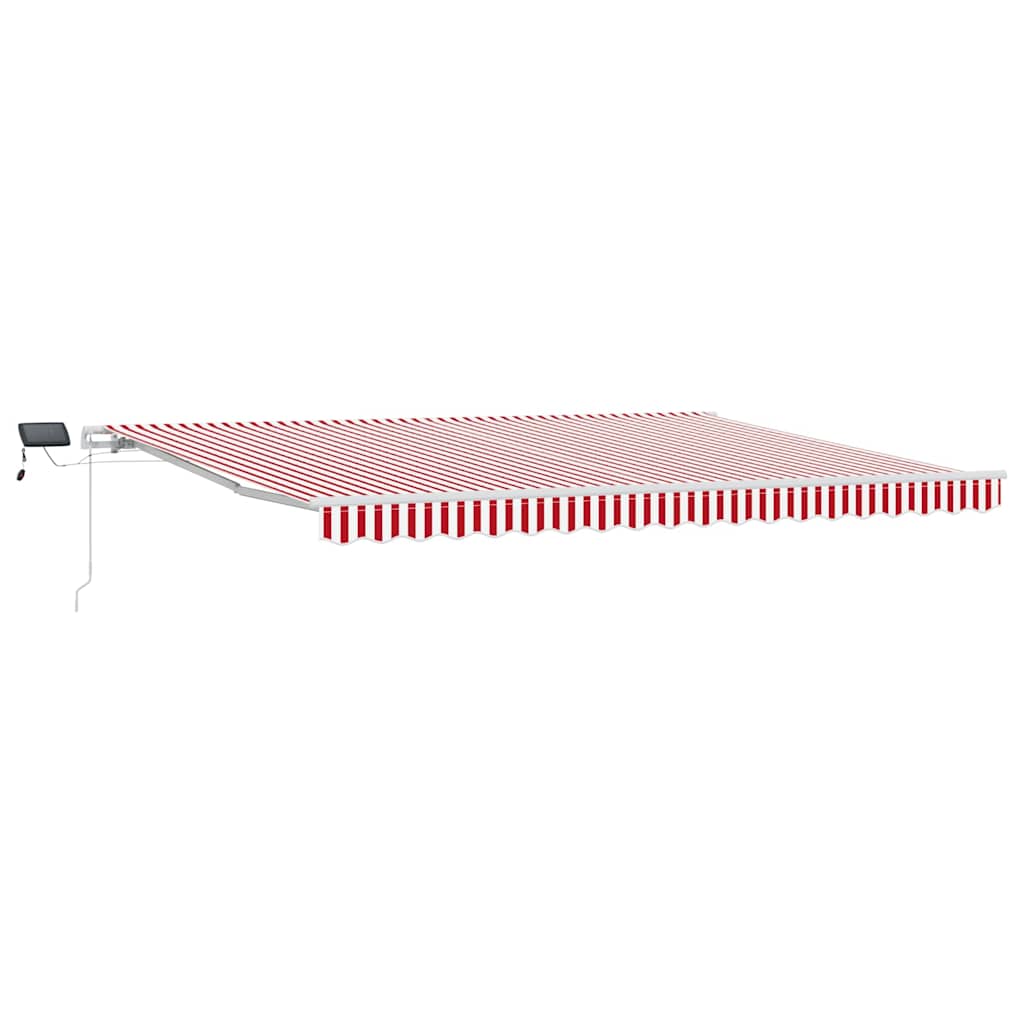 vidaXL Αναδιπλούμενη τέντα Κόκκινο και Λευκό 450 x 350 εκ