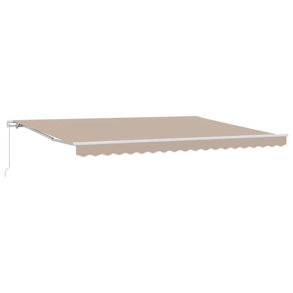 vidaXL Αναδιπλούμενη τέντα Μπεζ 450 x 350 x 165 εκ